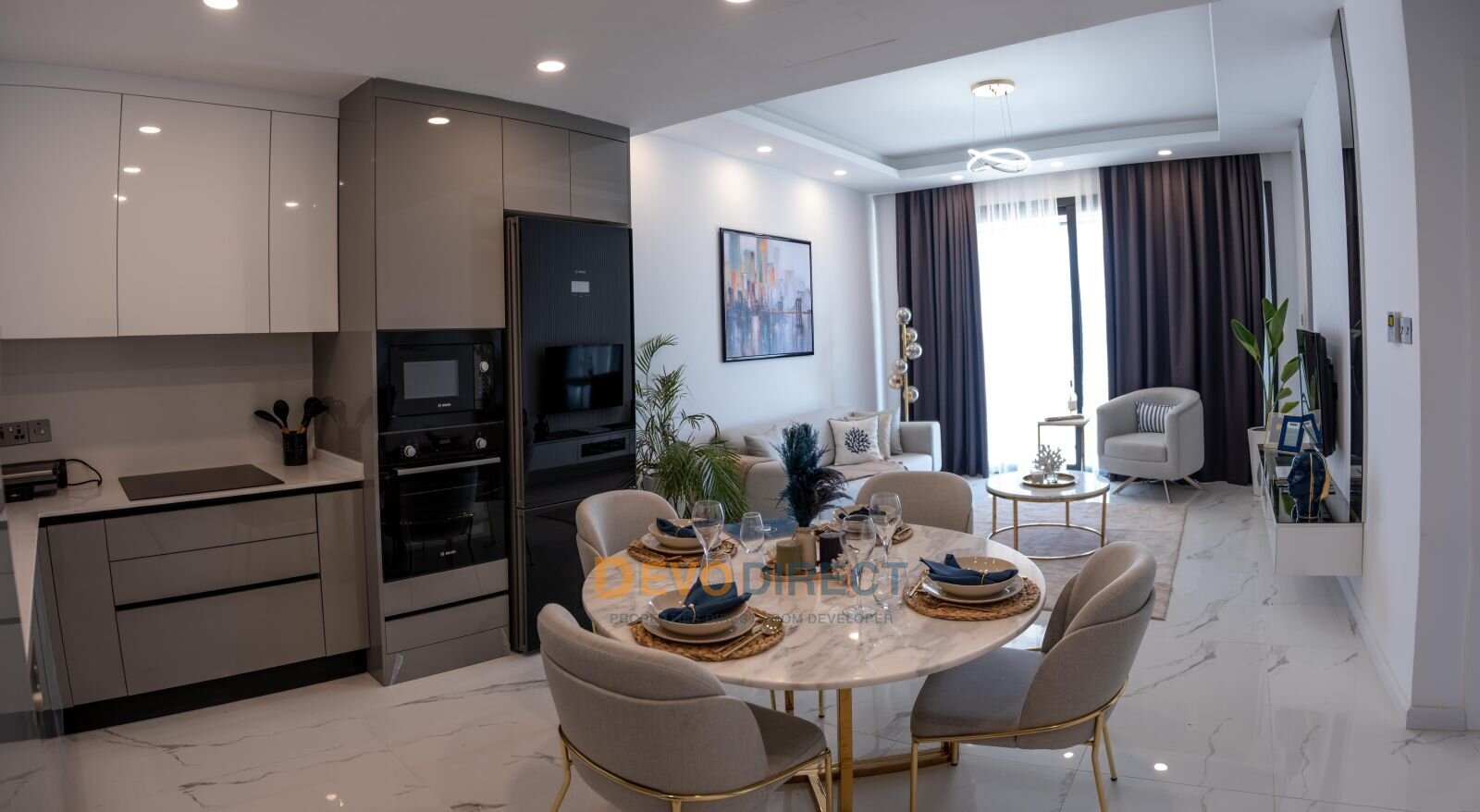Duplex-Apartment mit 4 Schlafzimmern und Panoramameerblick in Nordzypern