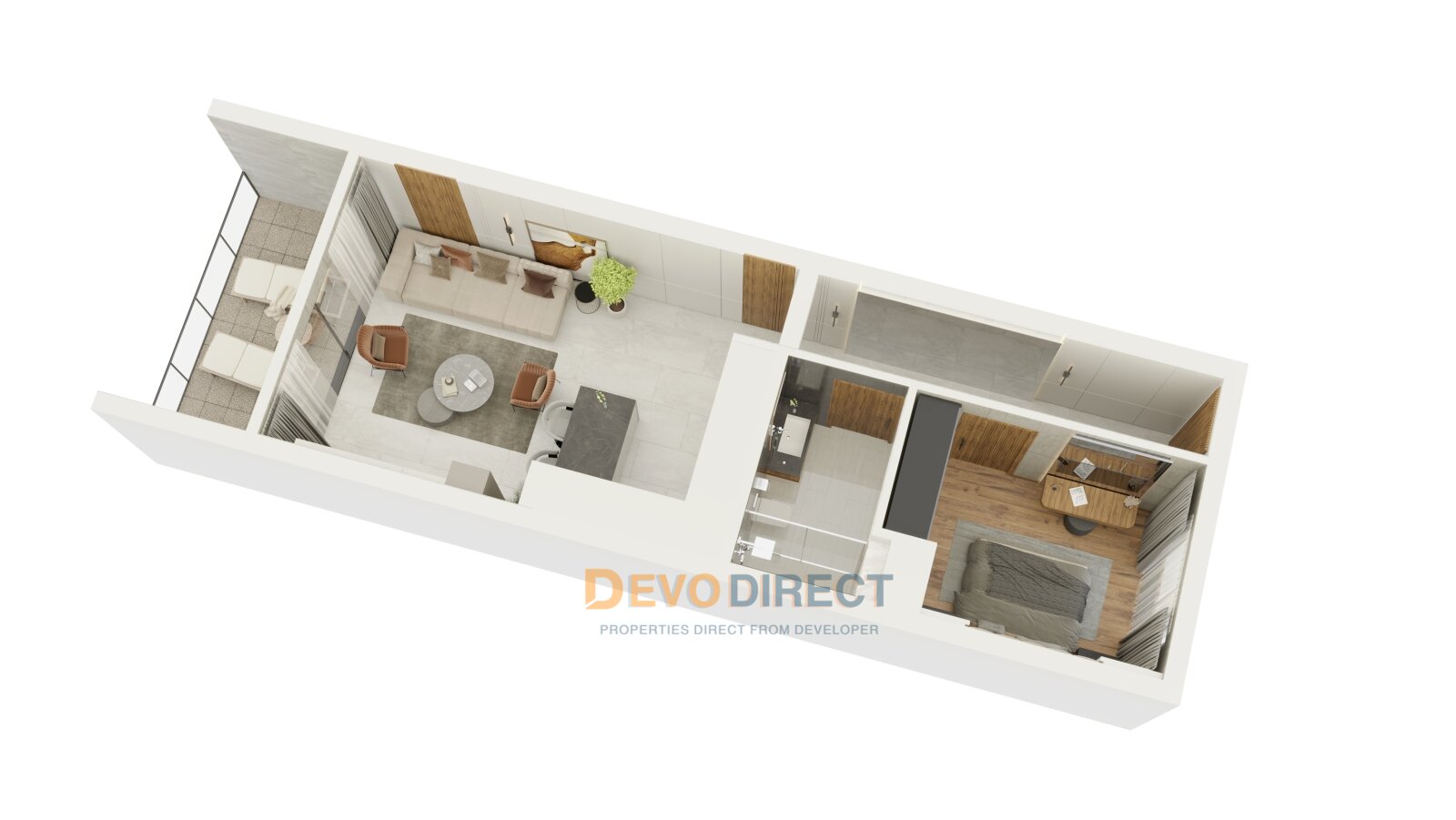 Apartment mit 1 Schlafzimmer direkt am Strand in Girne, Nordzypern, zu verkaufen