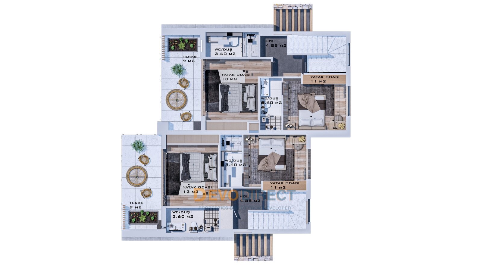 5-Zimmer-Wohnung mit Meerblick in Nordzypern/ Kyrenia zu verkaufen