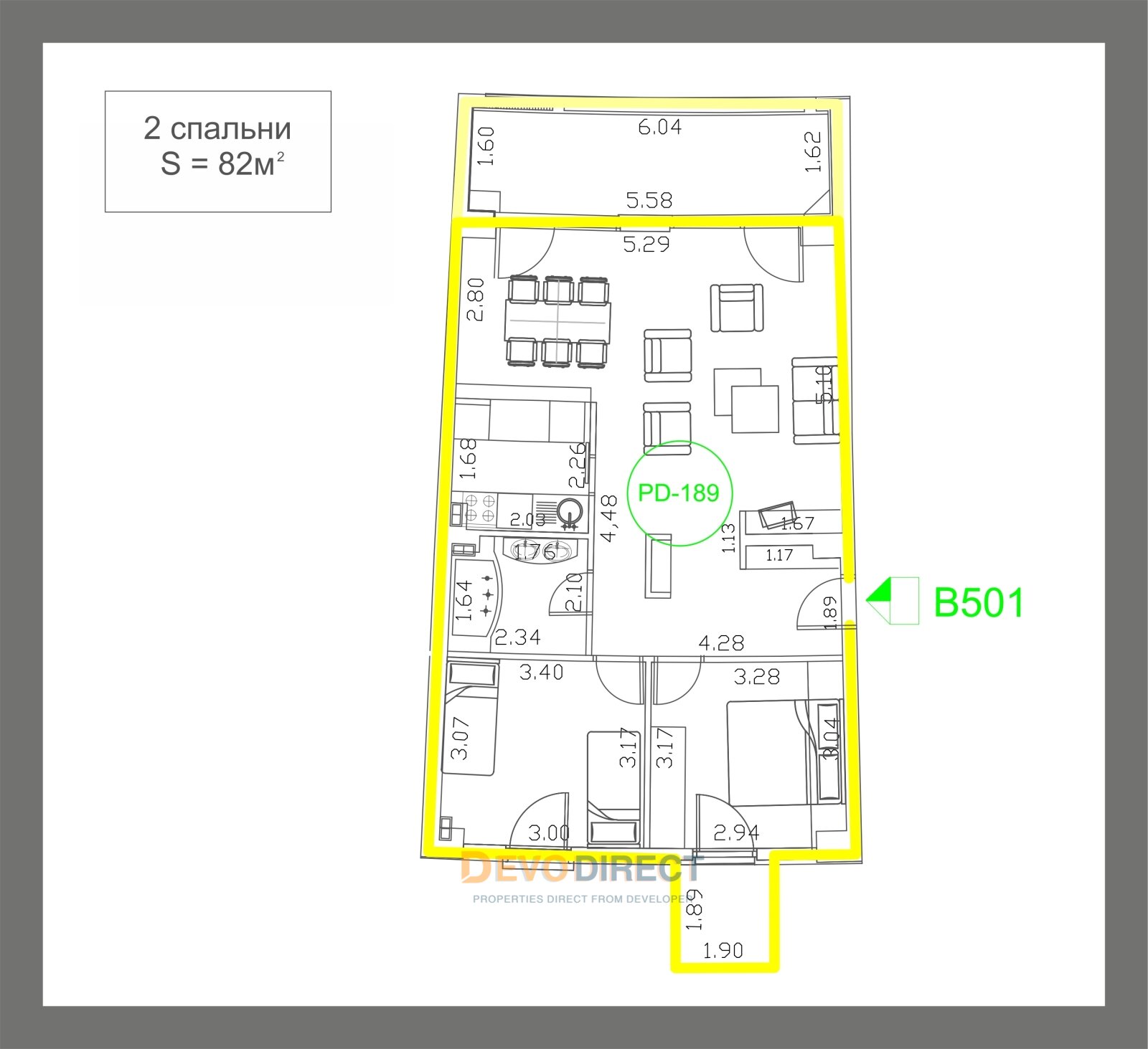 Luxus 2-Schlafzimmer-Apartment zum Verkauf in Budva, Zavala