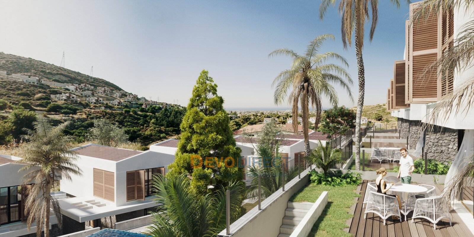 2-Schlafzimmer-Stadthaus mit Meerblick in Nordzypern/Kyrenia