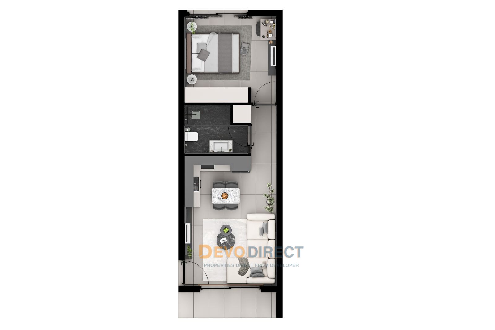 1-Zimmer-Apartment nahe dem Strand in Nordzypern / Yeniboğaziçi