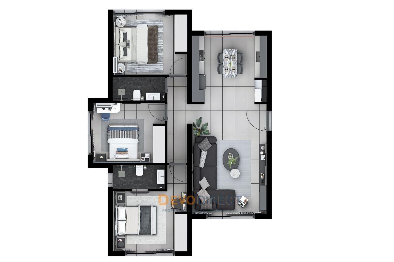 3-Zimmer-Apartment zum Verkauf in Nordzypern / Yeniboğaziçi – Familienfreundliches Wohnen