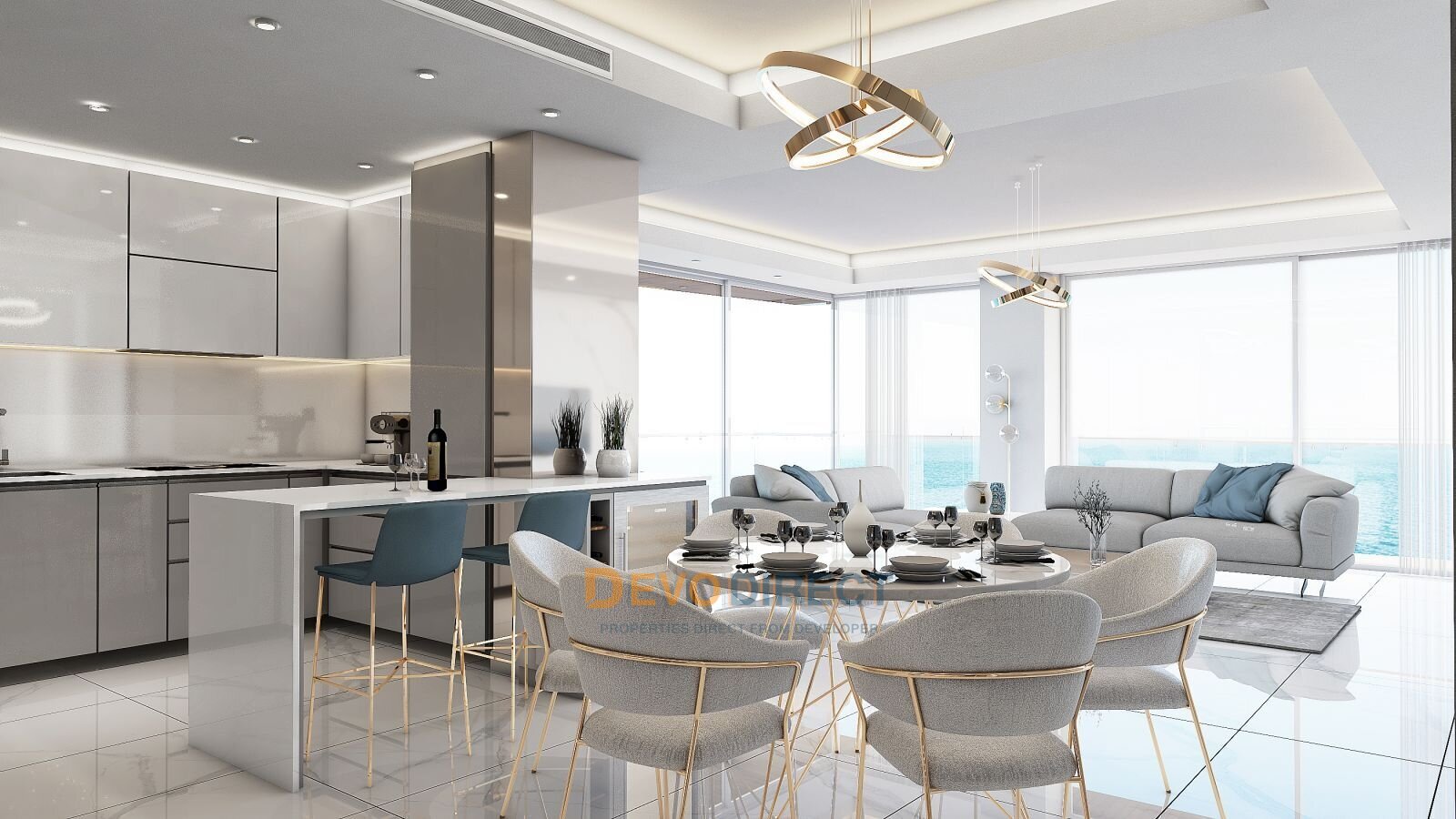 Modernes Küstenapartment mit 2 Schlafzimmern in Long Beach