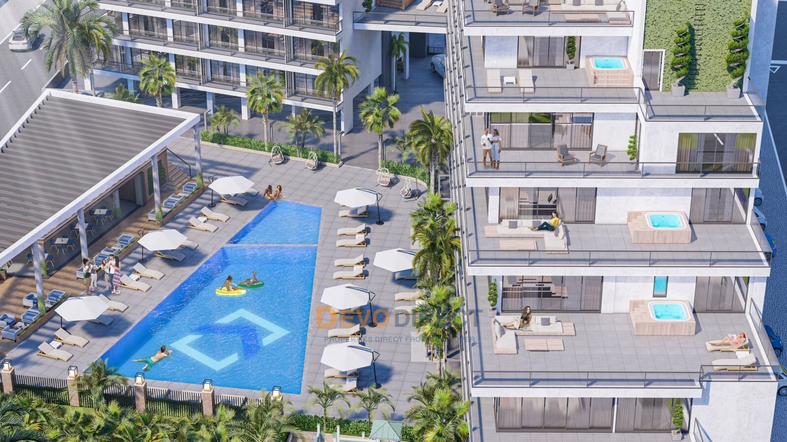 Duplex-Apartment mit 4 Schlafzimmern und Panoramameerblick in Nordzypern