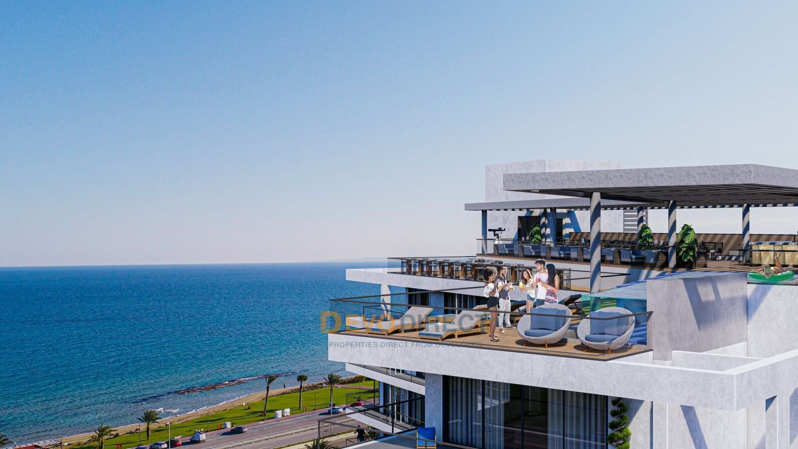 Duplex-Apartment mit 4 Schlafzimmern und Panoramameerblick in Nordzypern