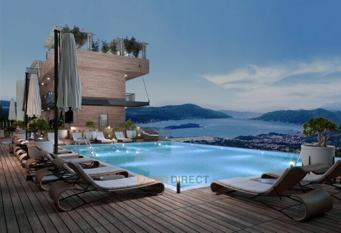 Meerblick 1-Schlafzimmer-Wohnung zum Verkauf in Tivat, Montenegro