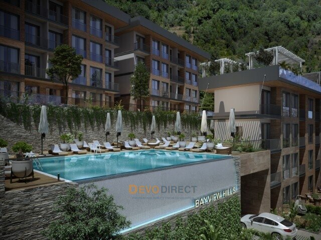 Meerblick 1-Schlafzimmer-Wohnung zum Verkauf in Tivat, Montenegro