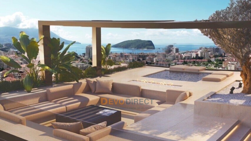 Meerblick 1-Schlafzimmer-Apartment zum Verkauf in Budva