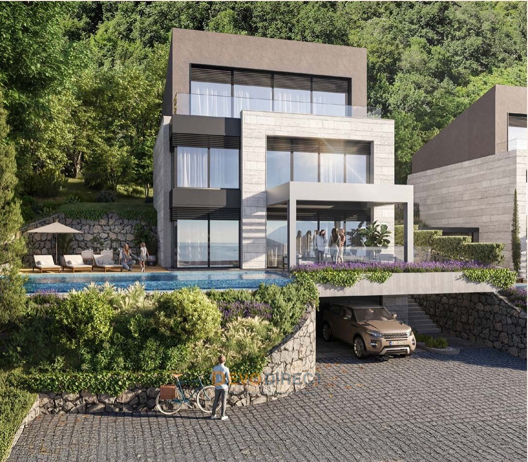 Meerblick 4-Schlafzimmer-Villa zum Verkauf in der Bucht von Kotor