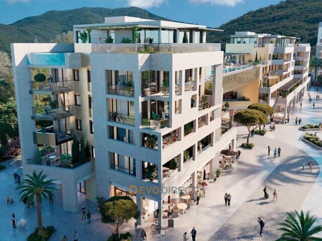Meerblick 2-Schlafzimmer-Wohnung in Porto Montenegro Tivat