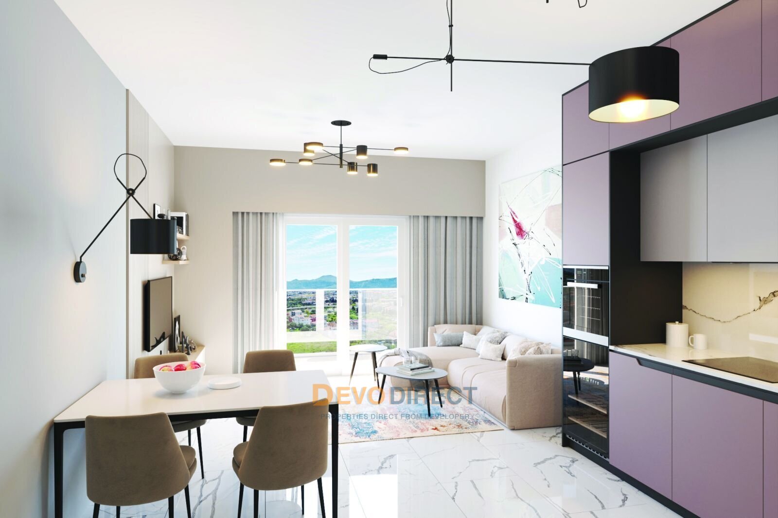 Meerblick 1-Schlafzimmer-Apartment zum Verkauf in Bar, Montenegro