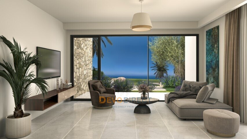 Meerblick 1-Schlafzimmer-Apartment zum Verkauf in Girne
