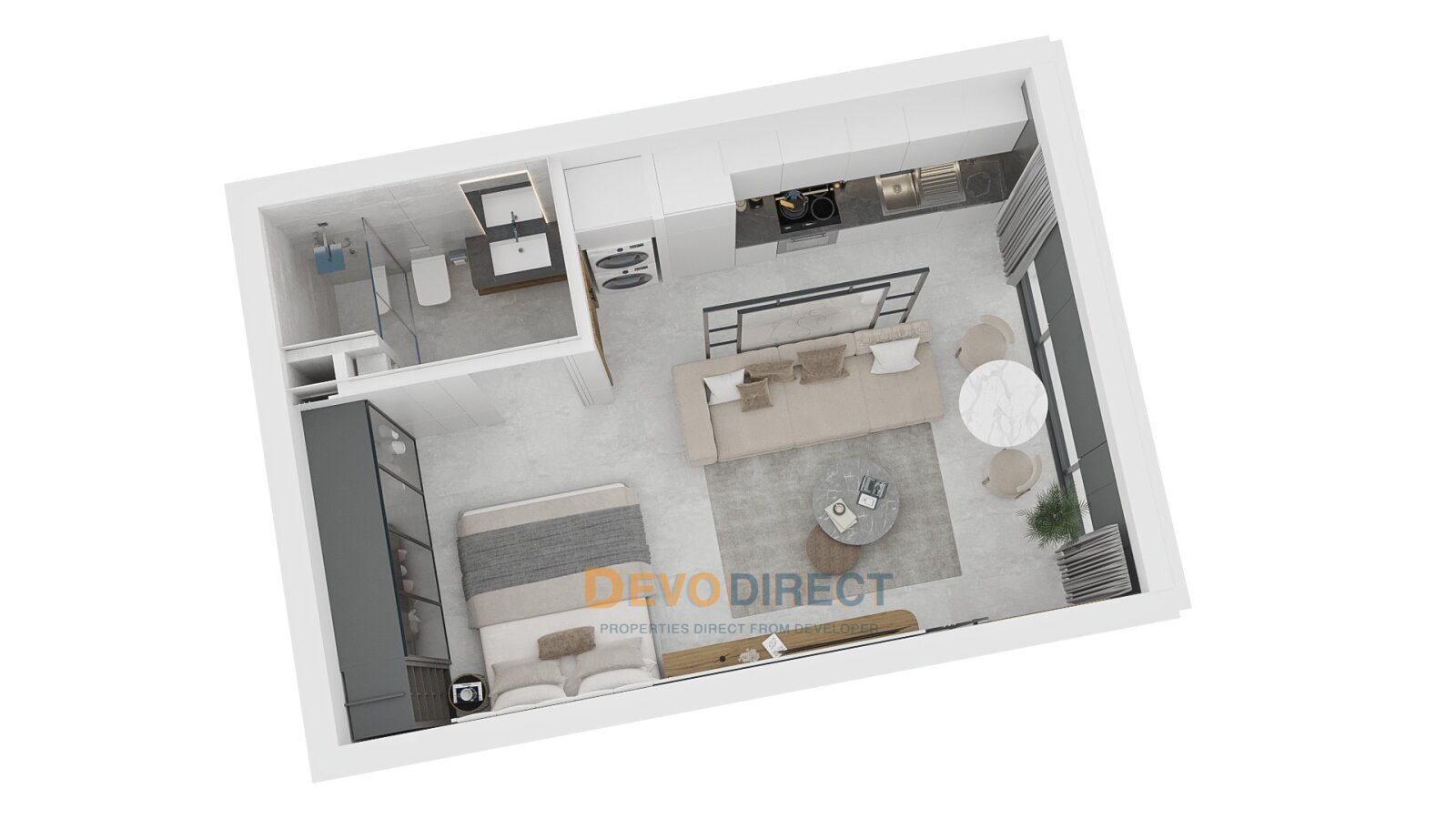 Bezugsfertige Studio-Wohnung zum Verkauf in Nordzypern Girne