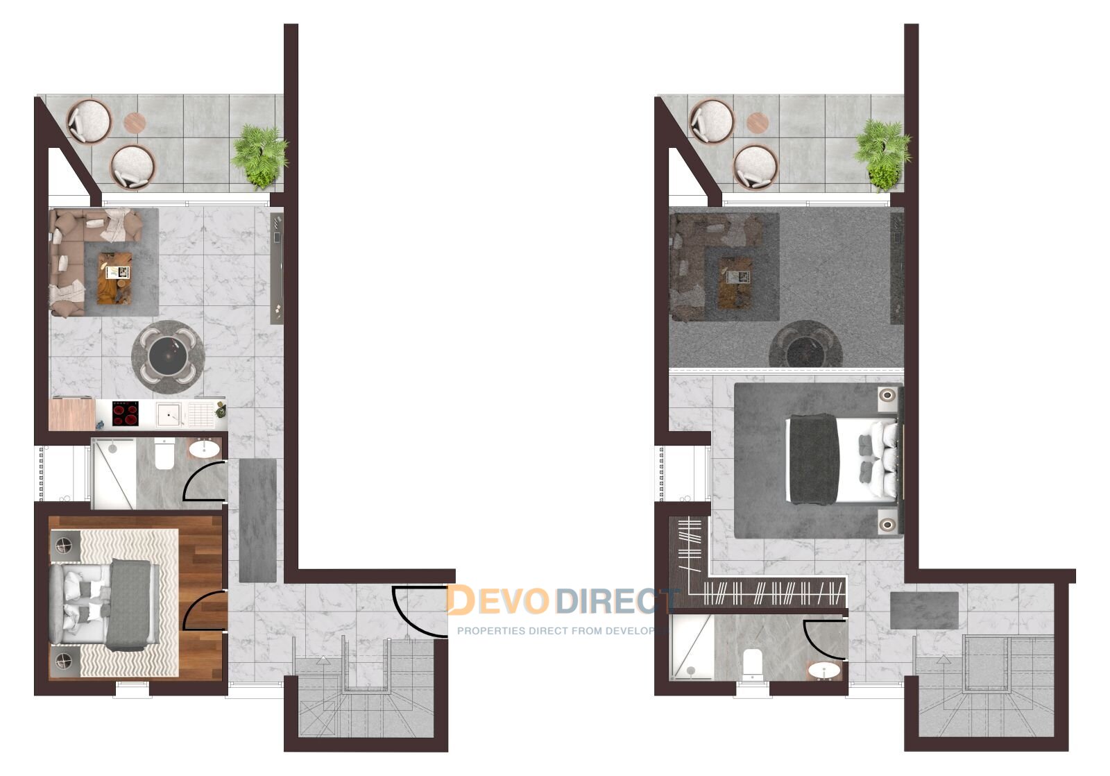 Modernes 3-Zimmer-Apartment in Strandnähe in Esentepe, Kyrenia