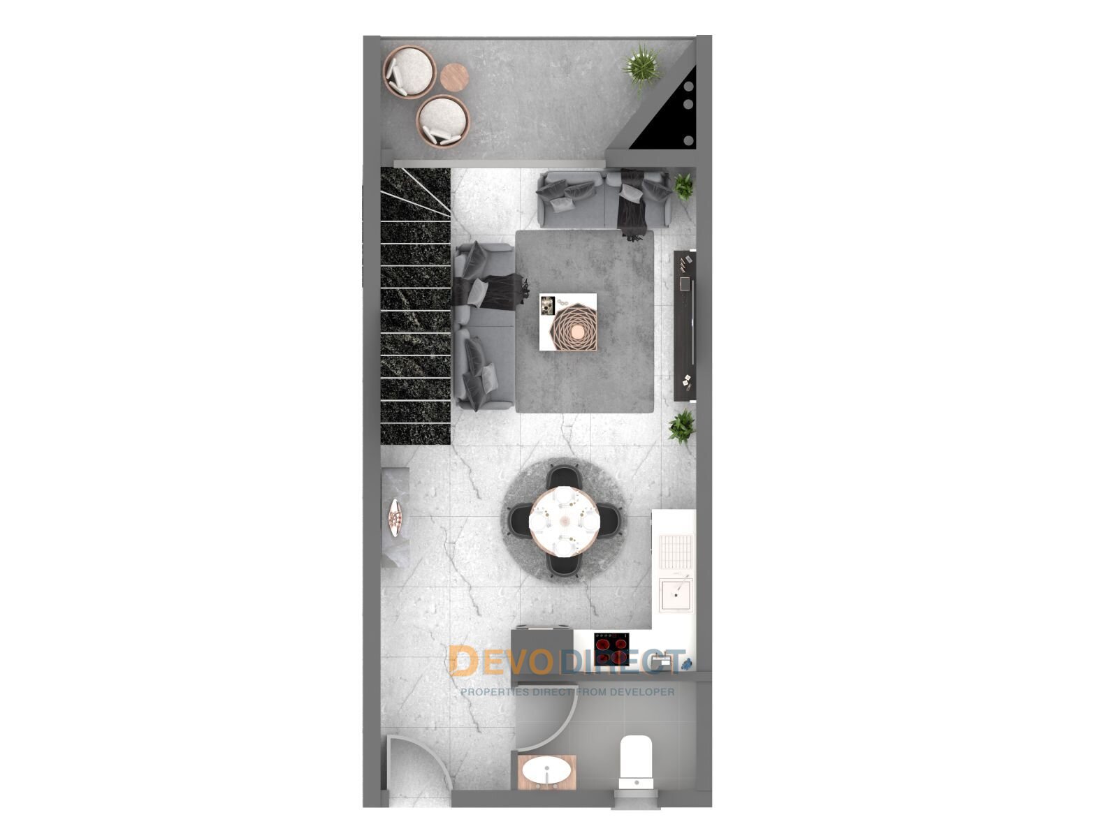 Modernes 2-Zimmer-Apartment in Esentepe, Kyrenia