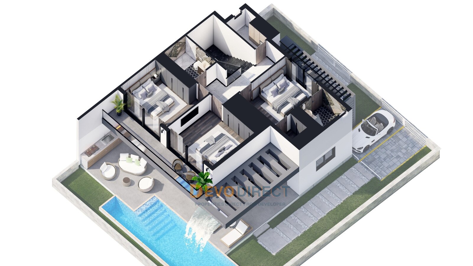 Meerblick 3-Schlafzimmer-Villa zum Verkauf in Nordzypern Iskele
