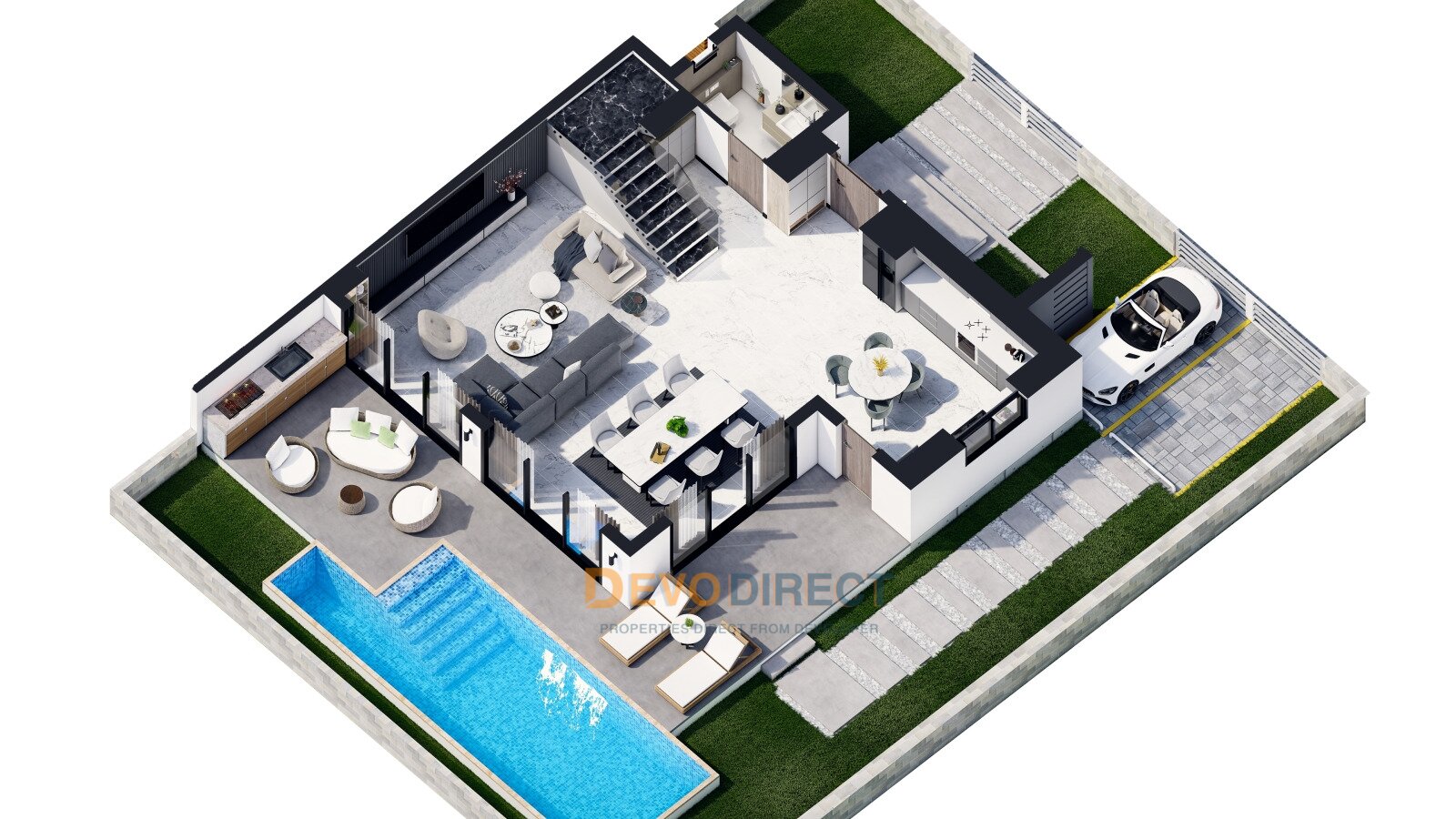 Meerblick 3-Schlafzimmer-Villa zum Verkauf in Nordzypern Iskele
