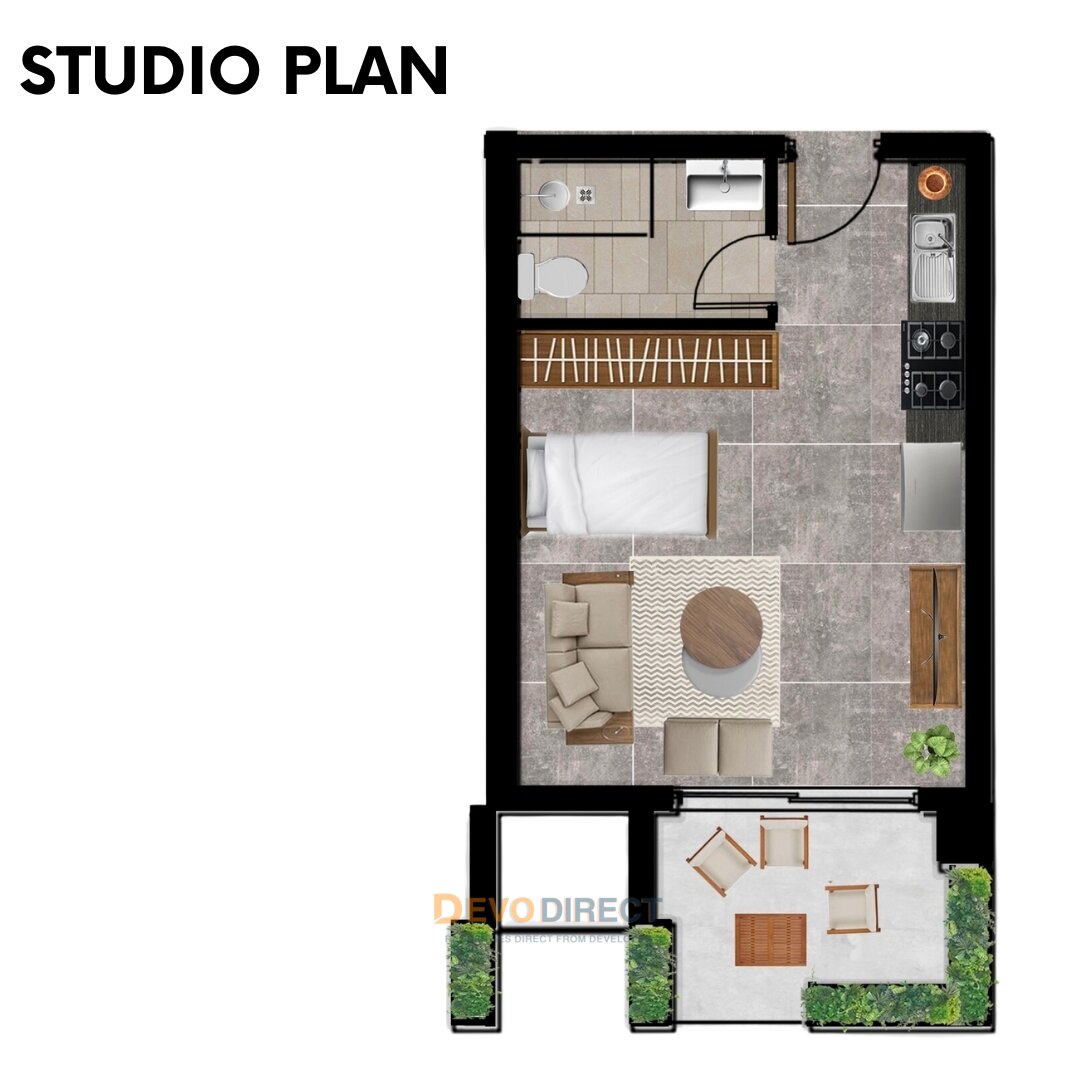1-Schlafzimmer-Apartment zum Verkauf in Nordzypern / Yeniboğazıçı – Nahe dem Mittelmeer
