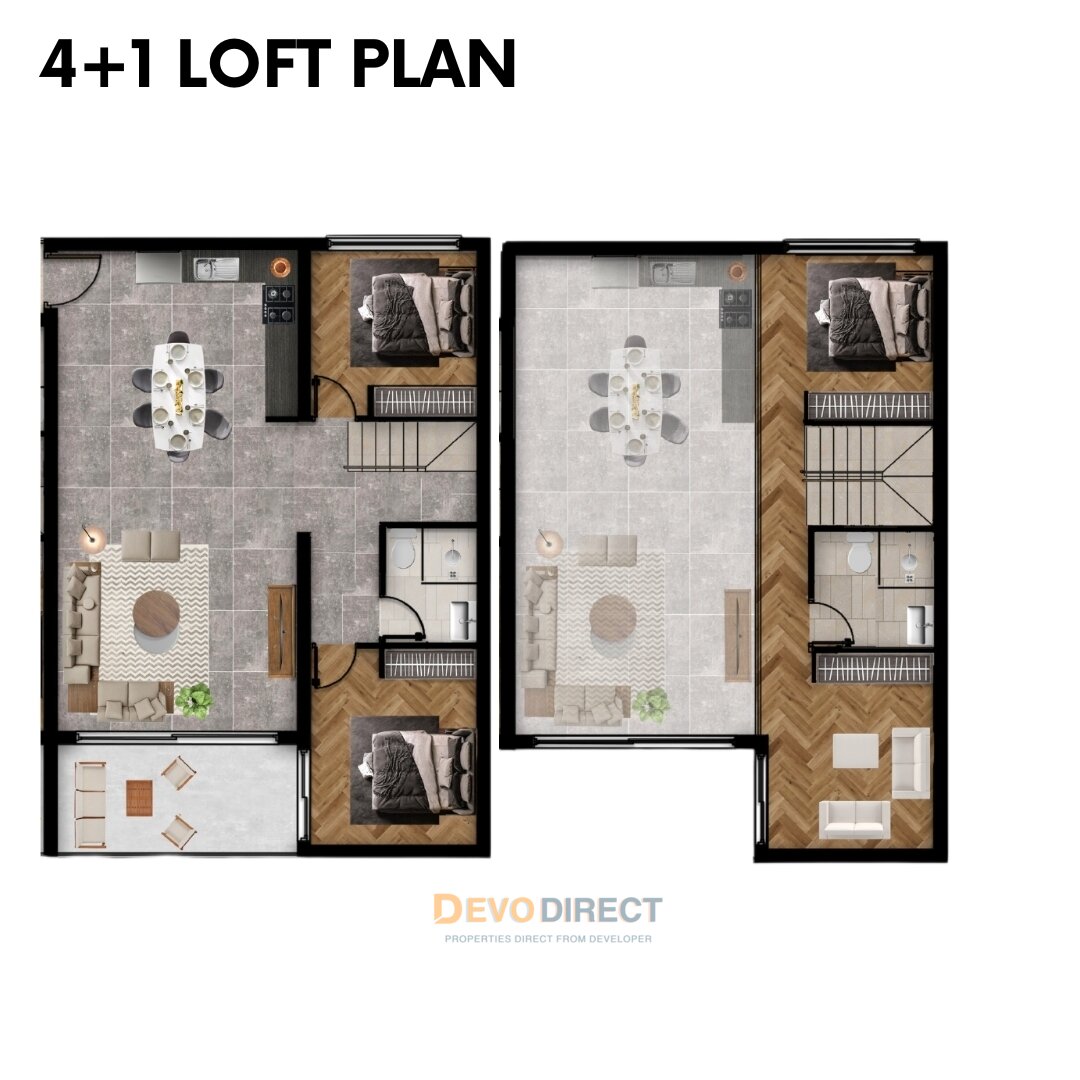  4-Schlafzimmer-Duplex-Häuser zum Verkauf in Nordzypern / Yeniboğazıçı – Großzügiges modernes Wohnen