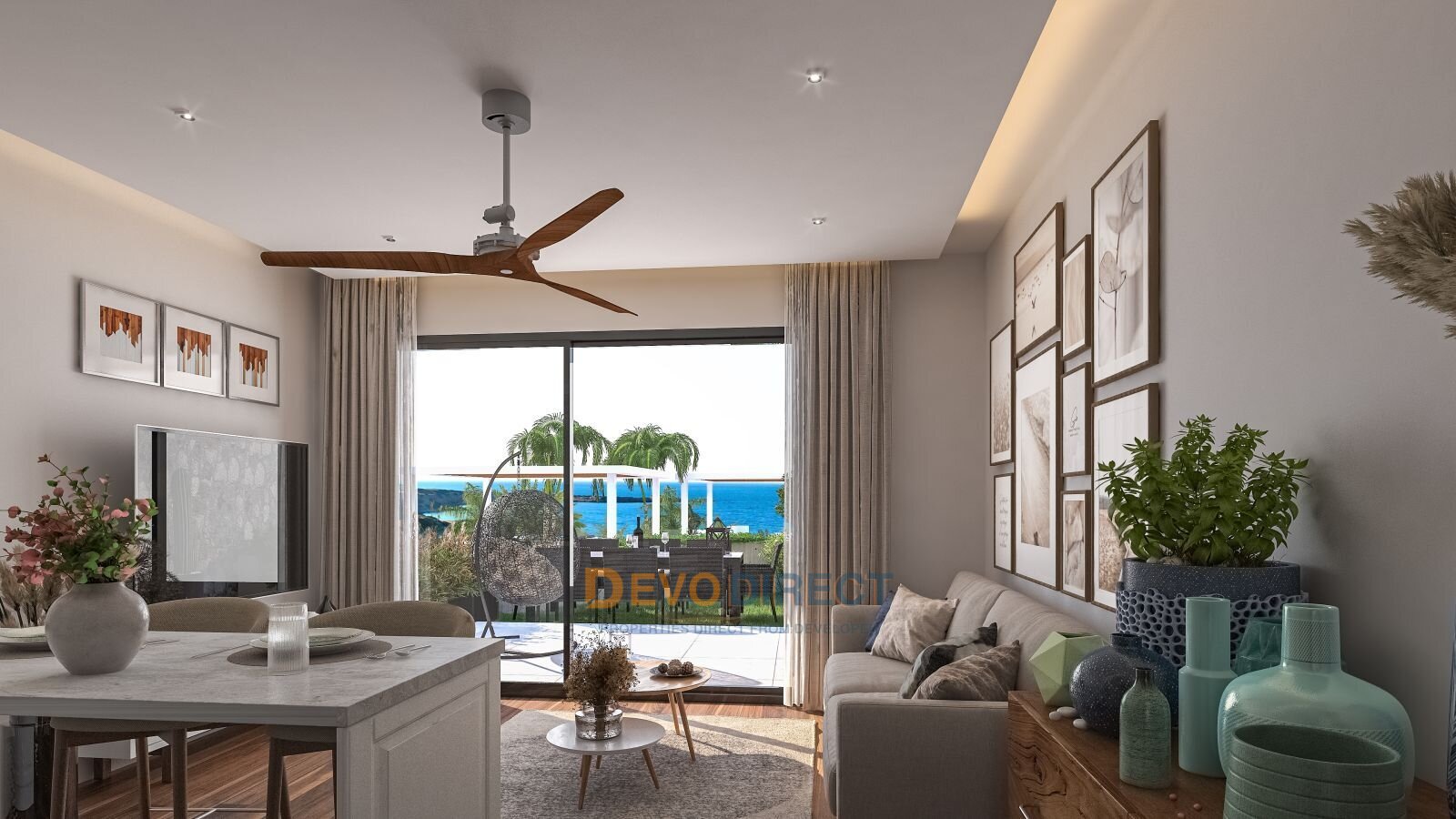 Direkte Strandlage - Reihenhaus mit 2 Schlafzimmern in Nordzypern / Kyrenia zu verkaufen