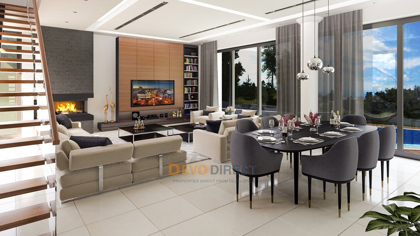Bezugsfertige 5-Schlafzimmer-Villa mit Meerblick in Nordzypern / Girne zu verkaufen