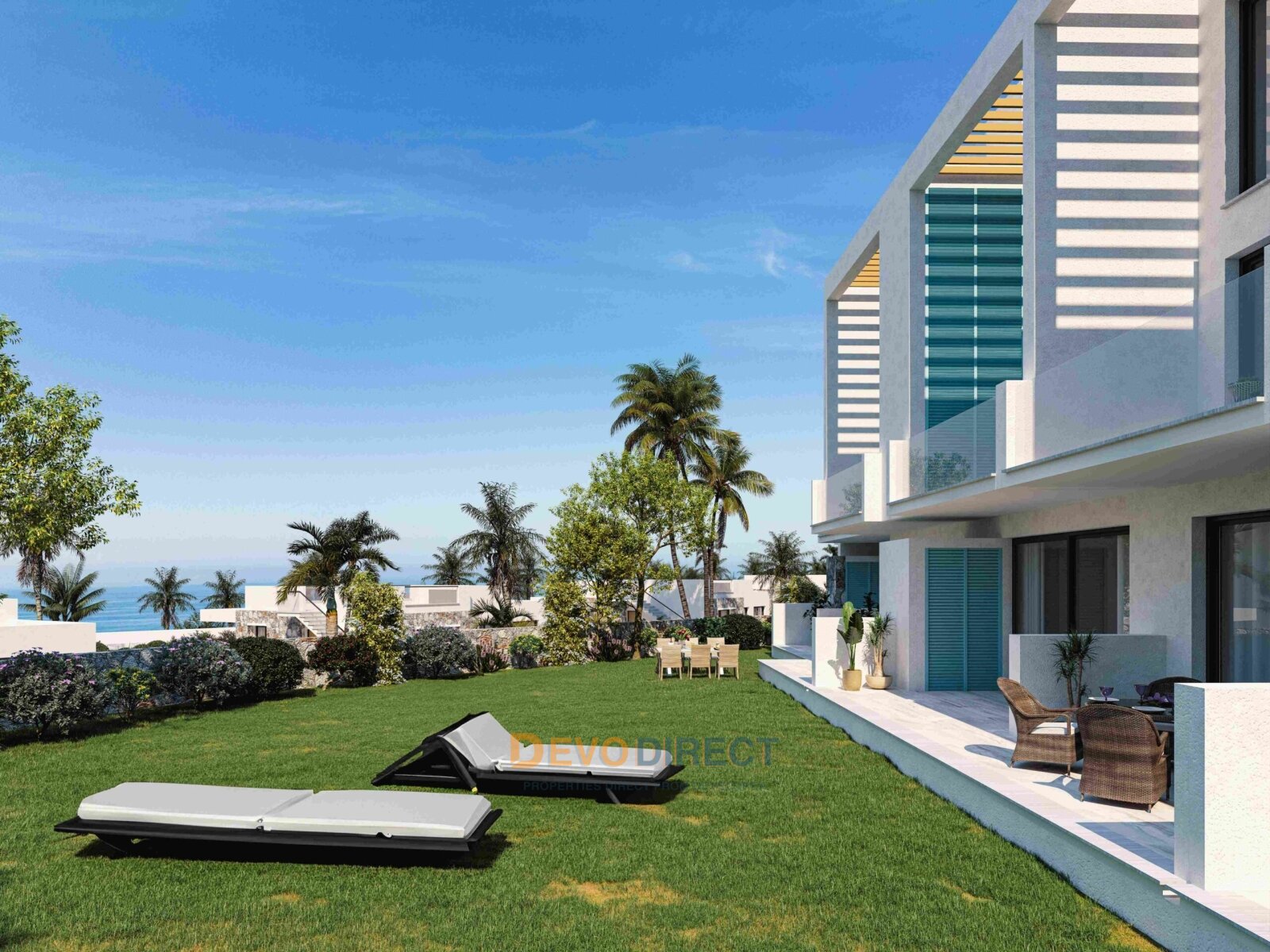 Meerblick Duplex-1+1 in Nordzypern Kyrenia zu verkaufen 