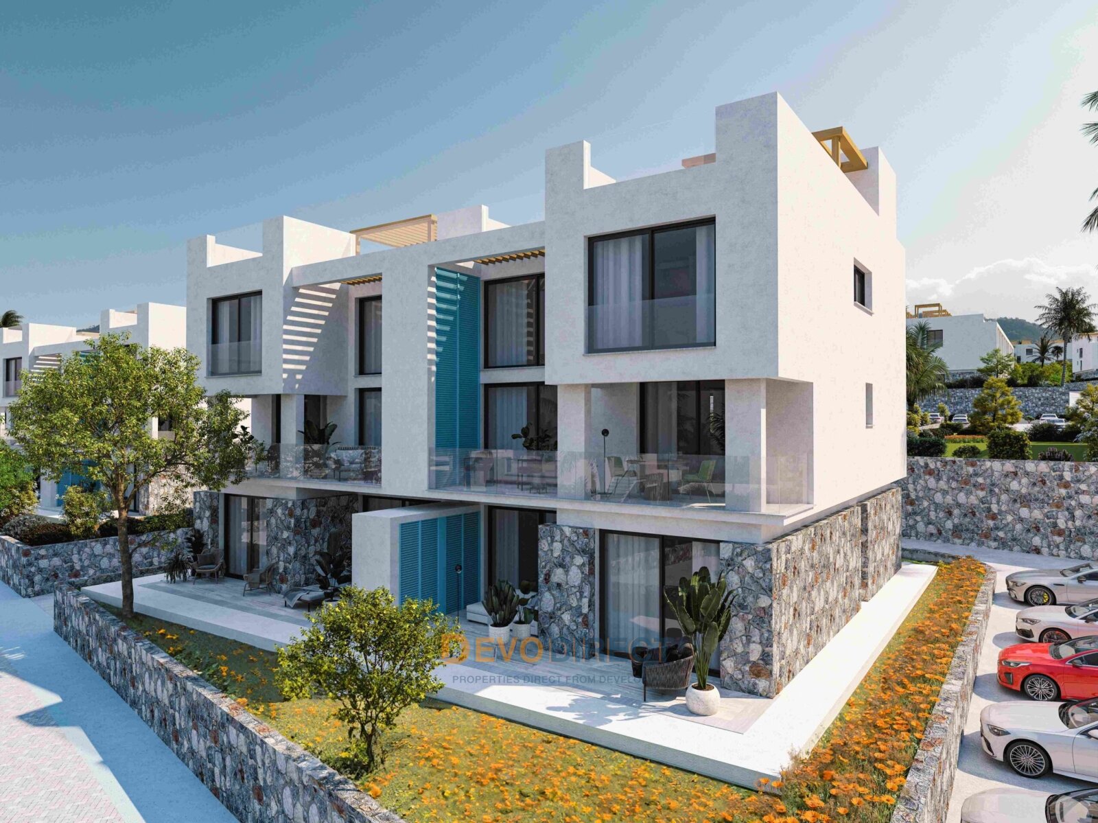 Meerblick Duplex-1+1 in Nordzypern Kyrenia zu verkaufen 