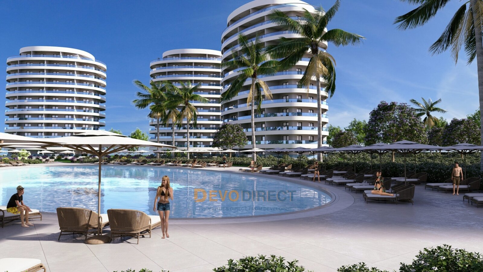 2-Zimmer-Wohnung zum Verkauf in Nordzypern / Long Beach – Meerblick