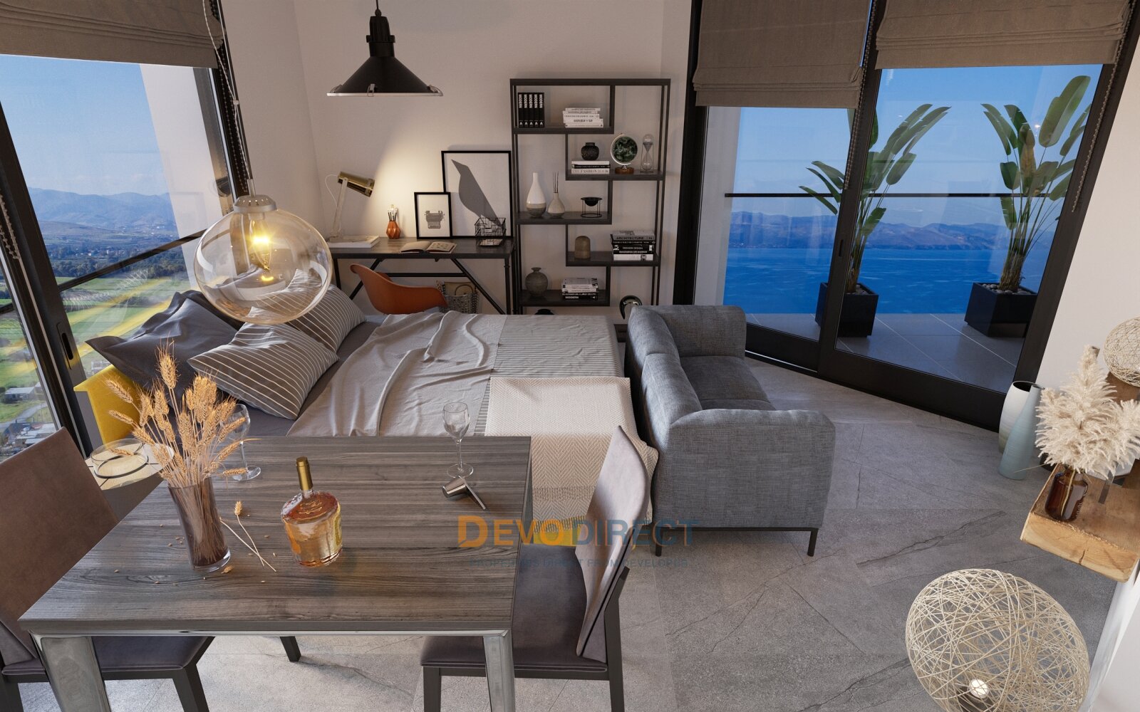 1-Zimmer-Apartment mit Meerblick in Nordzypern/ Gaziveren 