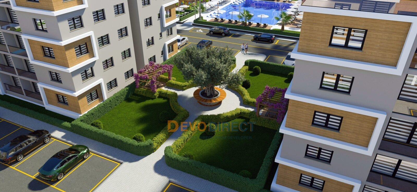 Bezugsfertige 2-Zimmer-Meerblick-Wohnung zum Verkauf in Nordzypern Long Beach