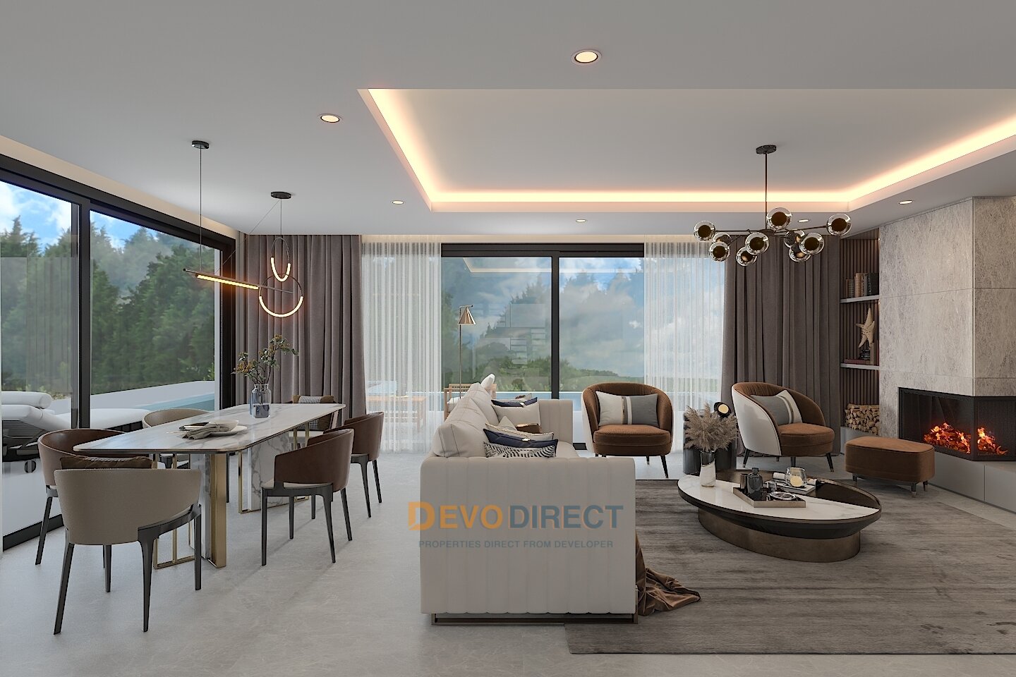 Villa mit 5 Schlafzimmern in Nordzypern / Edremit zu verkaufen – Dachterrasse mit Spa