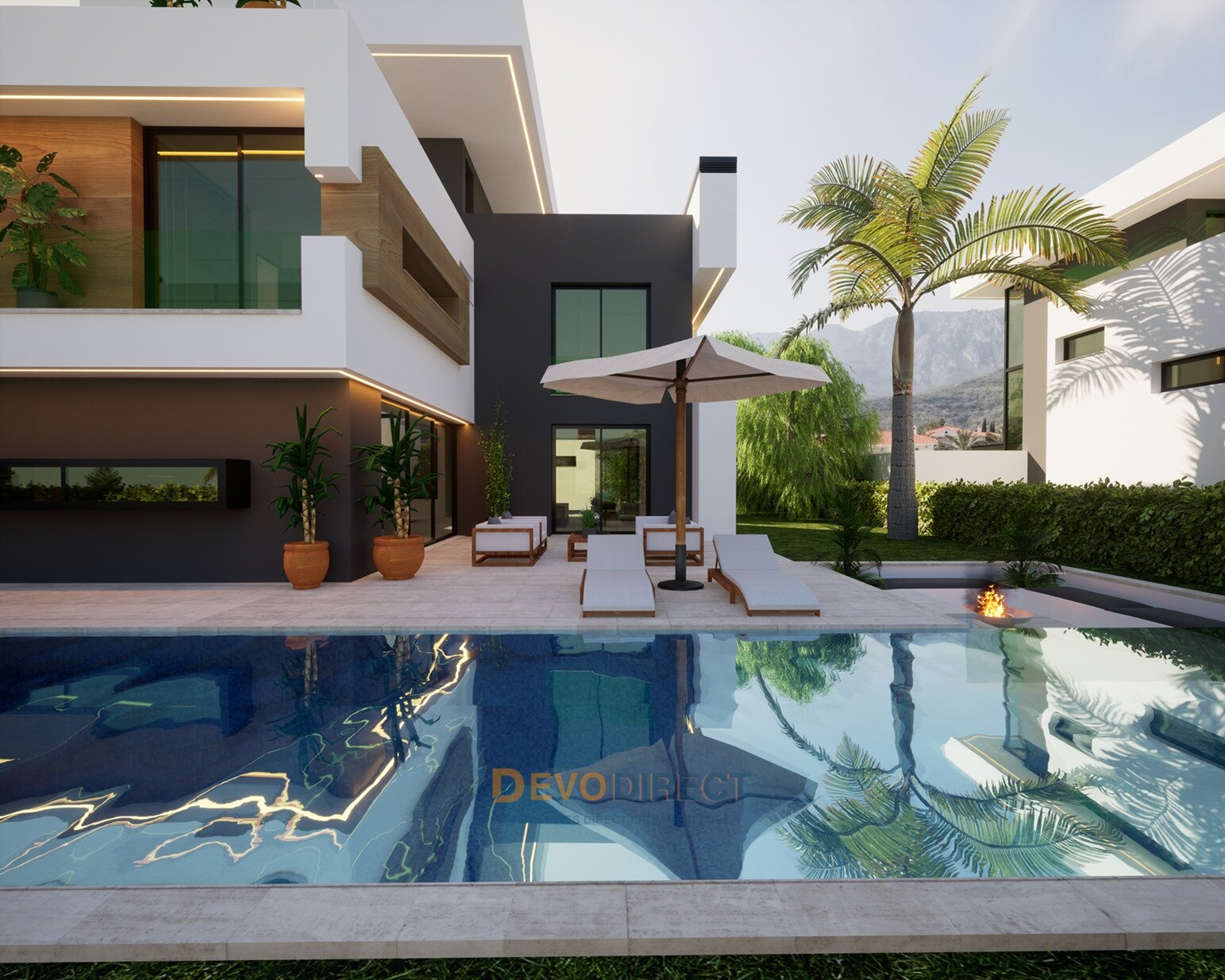 Villa mit 5 Schlafzimmern in Nordzypern / Edremit zu verkaufen – Dachterrasse mit Spa