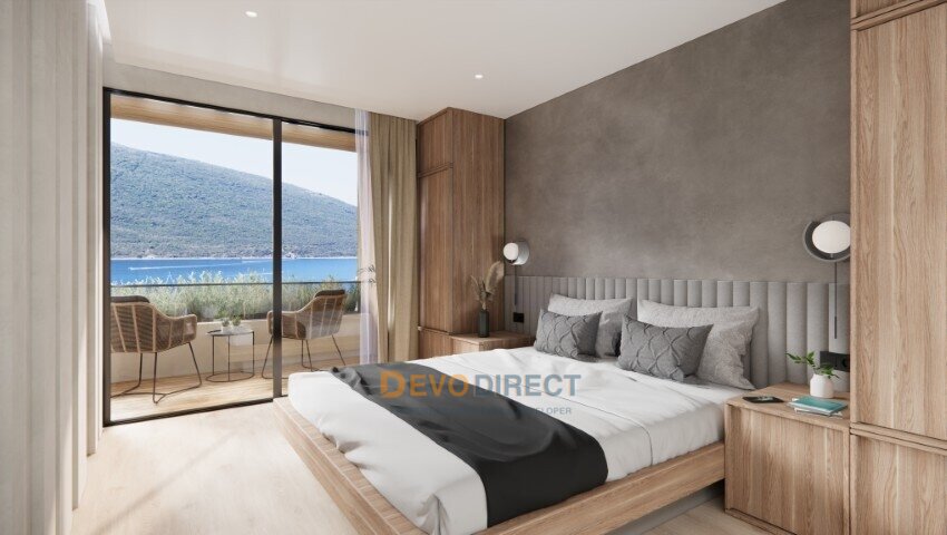 Meerblick 2-Schlafzimmer-Wohnung zum Verkauf in Herceg Novi, Montenegro