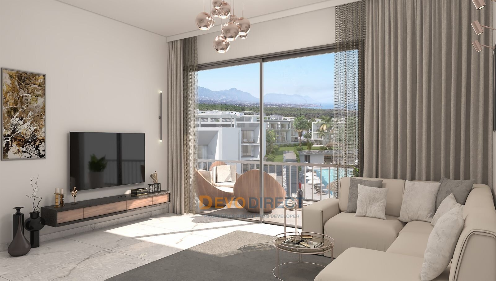 Modernes 1-Zimmer-Apartment in Esentepe, Kyrenia