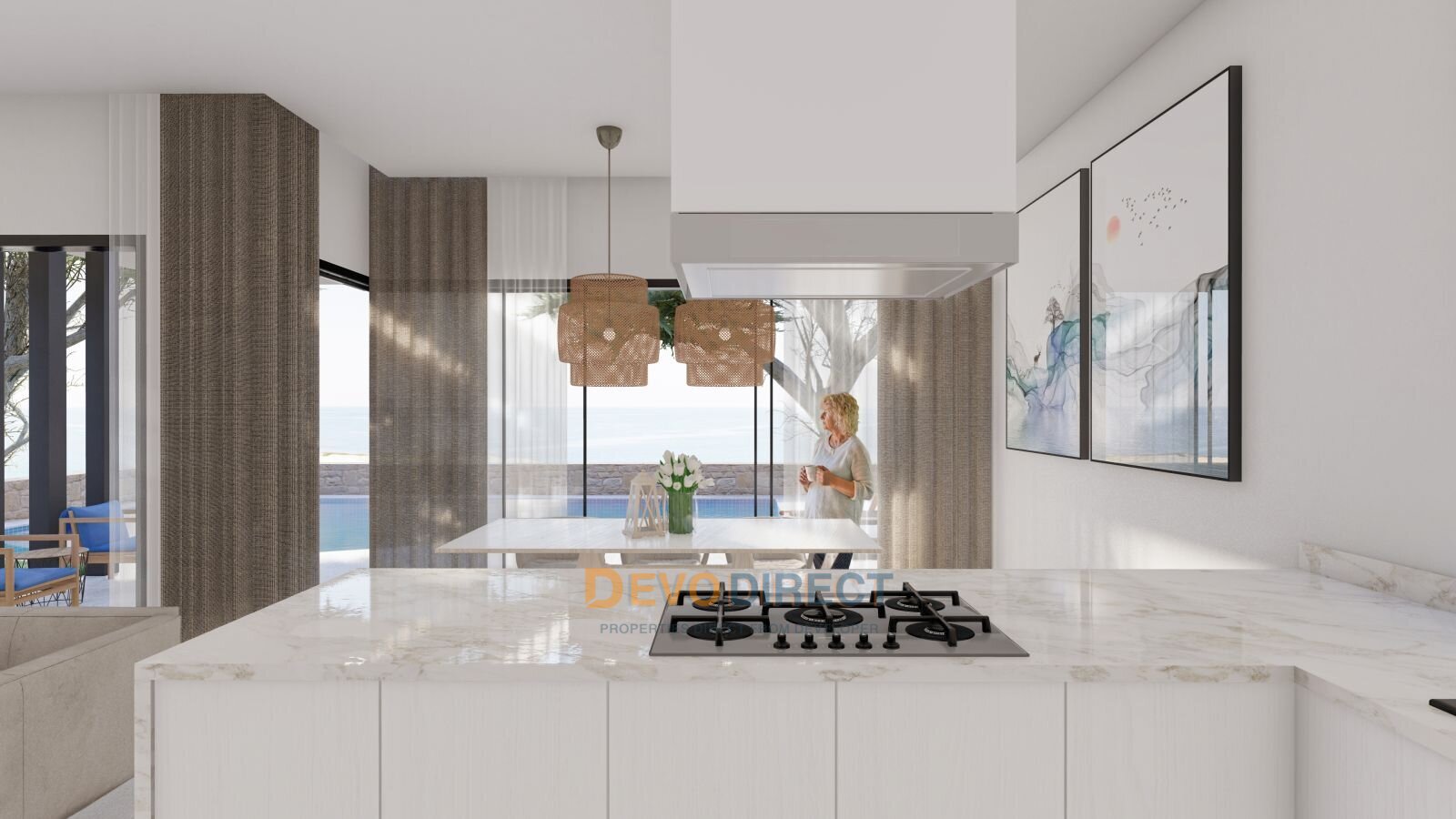 Moderne Villa mit 5 Schlafzimmern und Meerblick in Nordzypern / Catalkoy