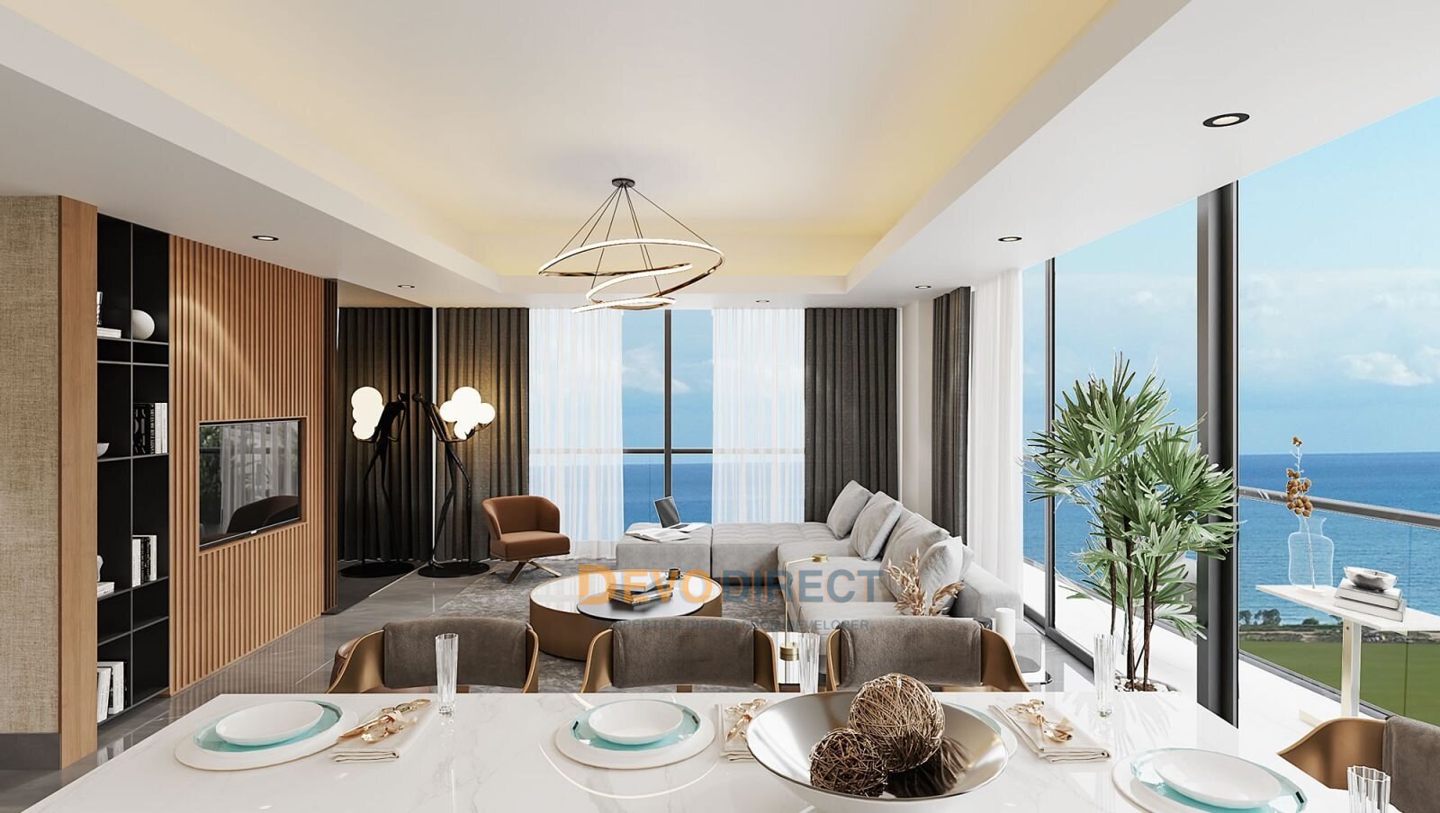 Beachfront 5-Schlafzimmer-Duplex-Apartment in Nordzypern Iskele zum Verkauf