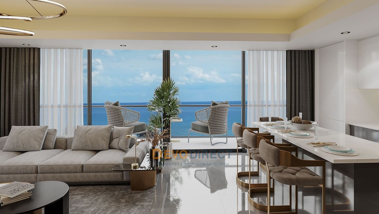 Beachfront 2-Schlafzimmer-Penthouse-Apartment in Nordzypern Iskele zum Verkauf