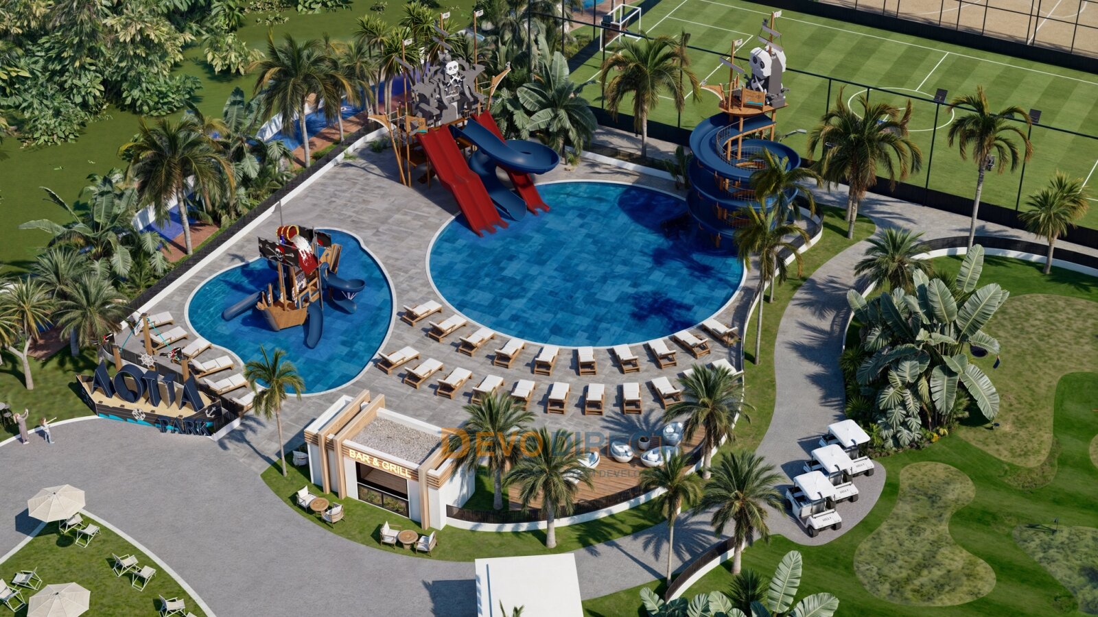 Studio-Apartment mit Poolblick in Iskele, Nordzypern, zu verkaufen