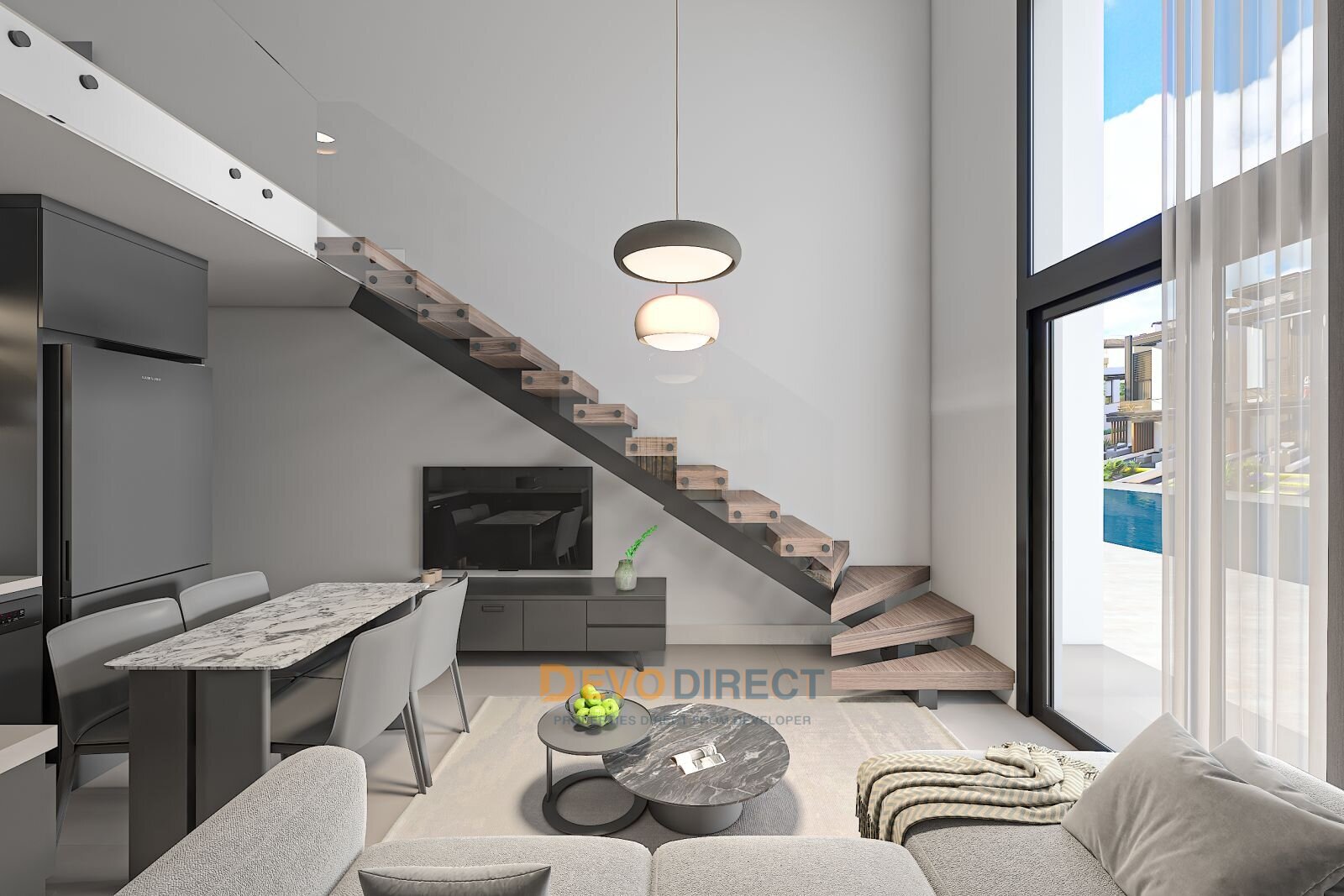 1-Zimmer-Apartment zum Verkauf in Nordzypern / Yeniboğaziçi – Modernes Wohnen im Grünen